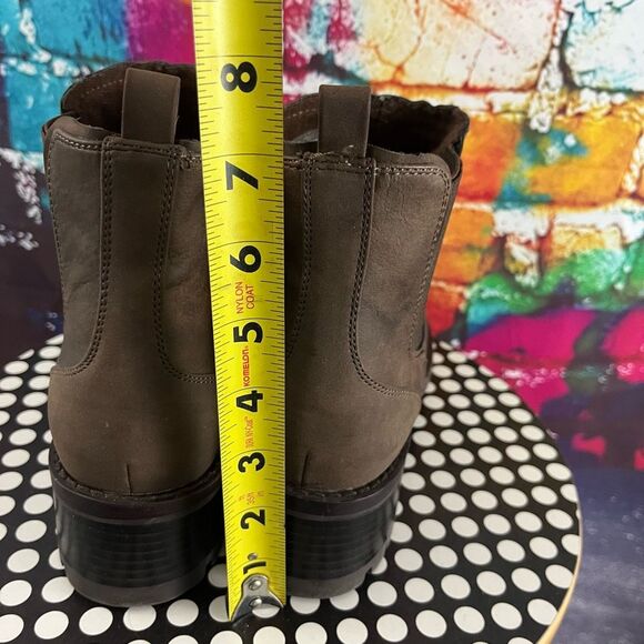 B-52 by Bullboxer Lug Vegan Leather Side Zip Chunky Boot Size 10 Medium Brown N - Picture 4 of 7